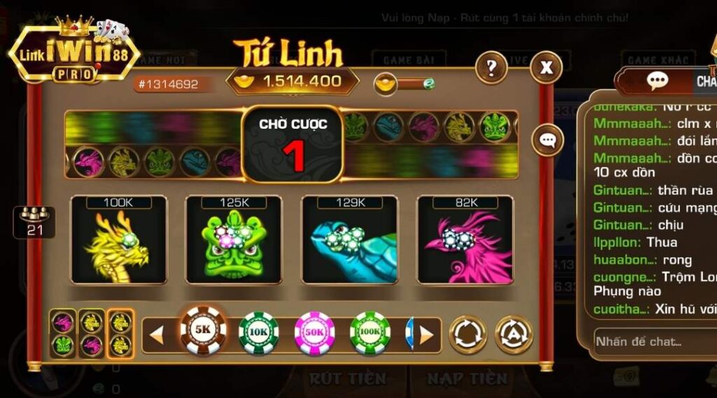 Mini game Tứ Linh mang đến cho game thủ trải nghiệm tuyệt vời